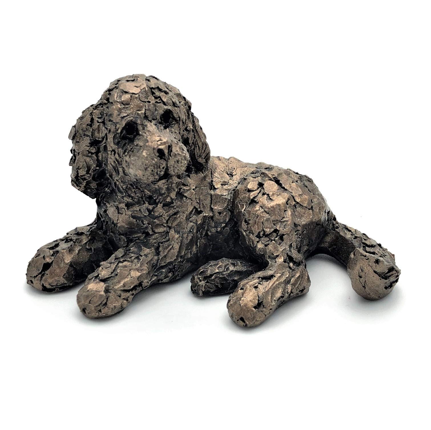 Frith Miniture Cockapoo Laying Down Pickwick In Cold Cast Bronze Made In UK
