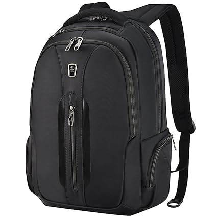 Slotra Laptop Backpack Business 15.6 Zoll Reisen Outdoor Schulerucksack Mordern Rucksack Für Büro Unisex Schwarz Studenten Ar