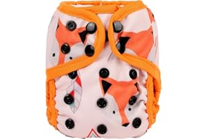 Sigzagor Newborn Baby Diaper Nappy Cover 8lbs-10lbs (American Native Fox)