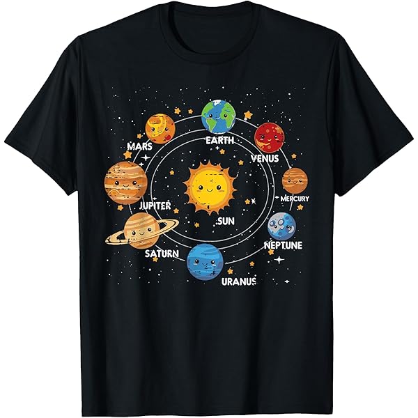 Amazon.com: Solar system planets and space scientific T-Shirt