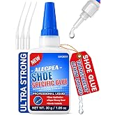 ALECPEA Shoe Glue for Sole Repair, Thin Clear Adhesive, 30g with 3 Tips | Fast-Setting Flexible Waterproof Shoe Repair Glue For Sneakers, Boots, Leather, Rubber, EVA, Mesh, PU And PVC