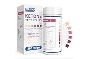 Ketone Test Strips: 200 Premium Keto Strips Urine Test for Ketosis on Ketogenic & Low-Carb Diets, DIP&GO Ketosis Home Urinaly