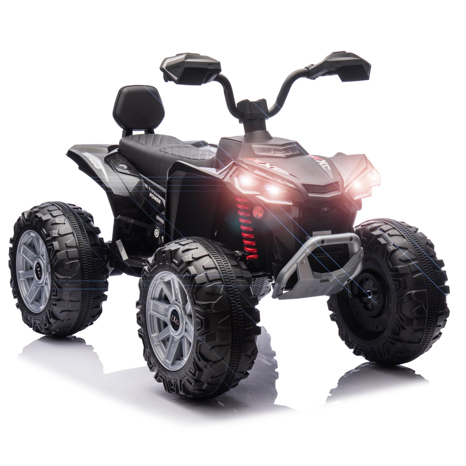 Photo 1 of ** missing parts **Garvee 2-Seater Kids ATV Ride-On, 24V Electric Quad 4 Wheeler with 800W Motors, 7Ah Battery, Bluetooth, MP3, USB, Spring Suspension, Knee Pads