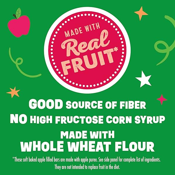 MOTT’S SOFT BAKED APPLE FILLED BARS, APPLE FLAVOR SNACKS, MADE WITH REAL FRUIT, 5 CT, 6.55 OZ