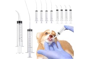XIYAXIVICI 10 PCS Baby Bird Feeding Syringe with 5 PCS 12ml Curved Tip Syringes, 5 PCS 10ml Syringes and 5 PCS 12cm Soft Feeding Tube, Feeding Tool for Small Animals, Pet Feeding Tool, Pet Syringe