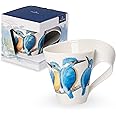 Villeroy & Boch NewWave Café Coffee Mug King Fisher, 300 ml, Height: 11 cm, Premium Porcelain, Blue/Multicolour