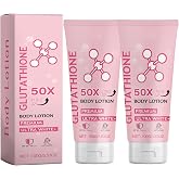 Xoyssfy 2PCS Glutathione 50x Tone Up Body Lotion, Glutathione Body Cream, Moisturizing and Soft Skin Body Lotion for Women and All Skin Types