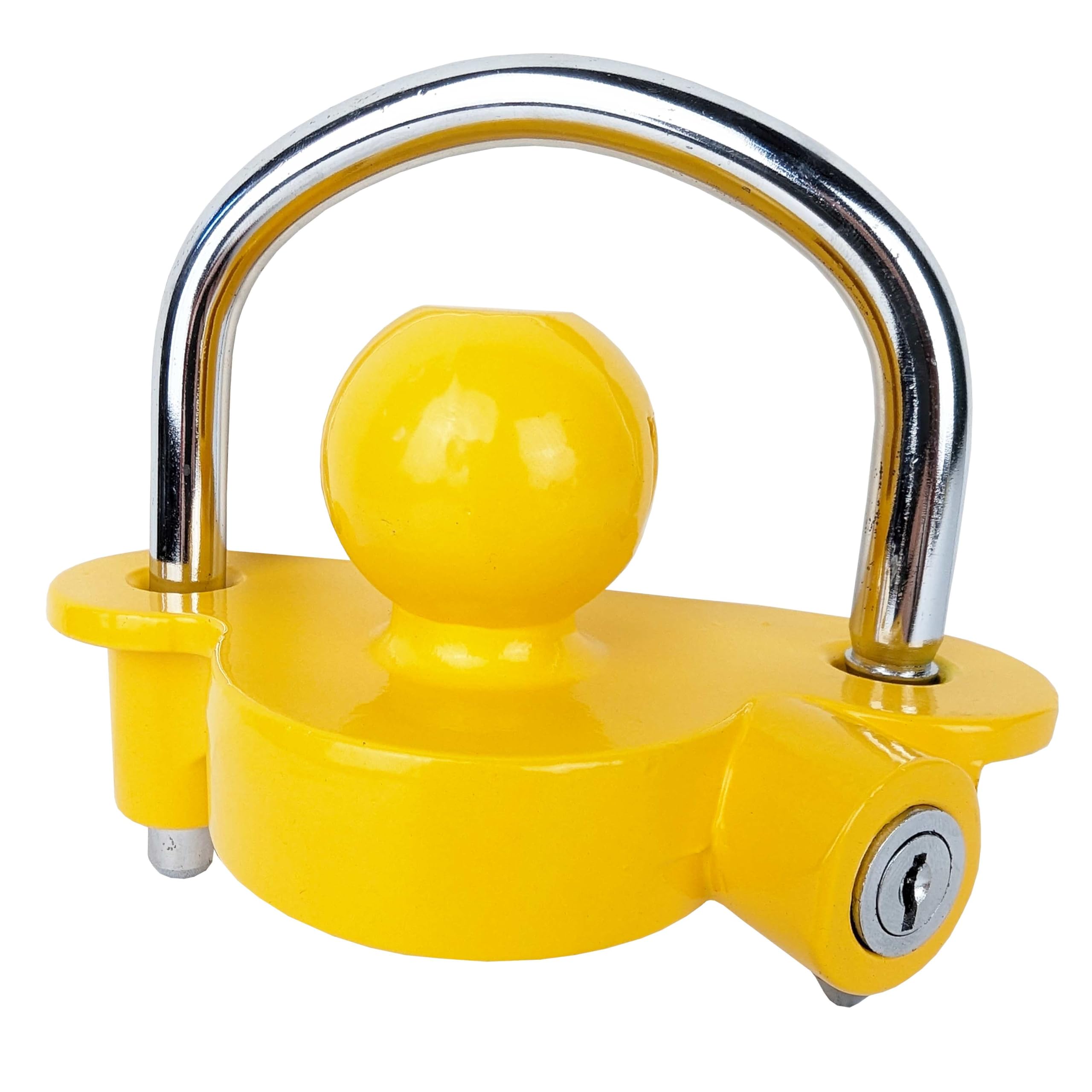 Hyfive Universal Tow Ball Trailer Hitch Lock Security Kit for Caravan - Anti-Theft Coupling Lock With 2 Keys