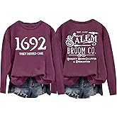 1692 They Missed One Halloween Shirts for Women Salem Witch Long Sleeve Shirt Halloween Hocus Pocus Pullover Tops