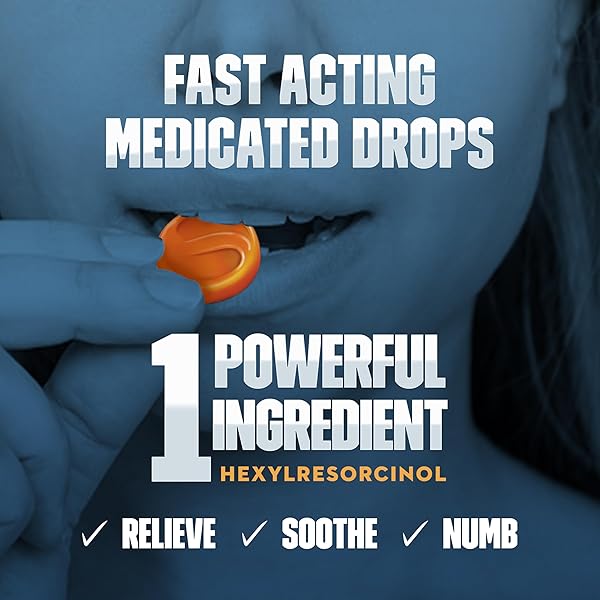 MUCINEX INSTASOOTHE SORE THROAT RELIEF DROPS, SORE THROAT LOZENGES, SORE THROAT MEDICINE WITH HEXYLRESORCINOL, COUGH DROPS ALTERNATIVE, HONEY & ECHINACEA FLAVOR MEDICATED NUMBING THROAT DROPS, 40 CT