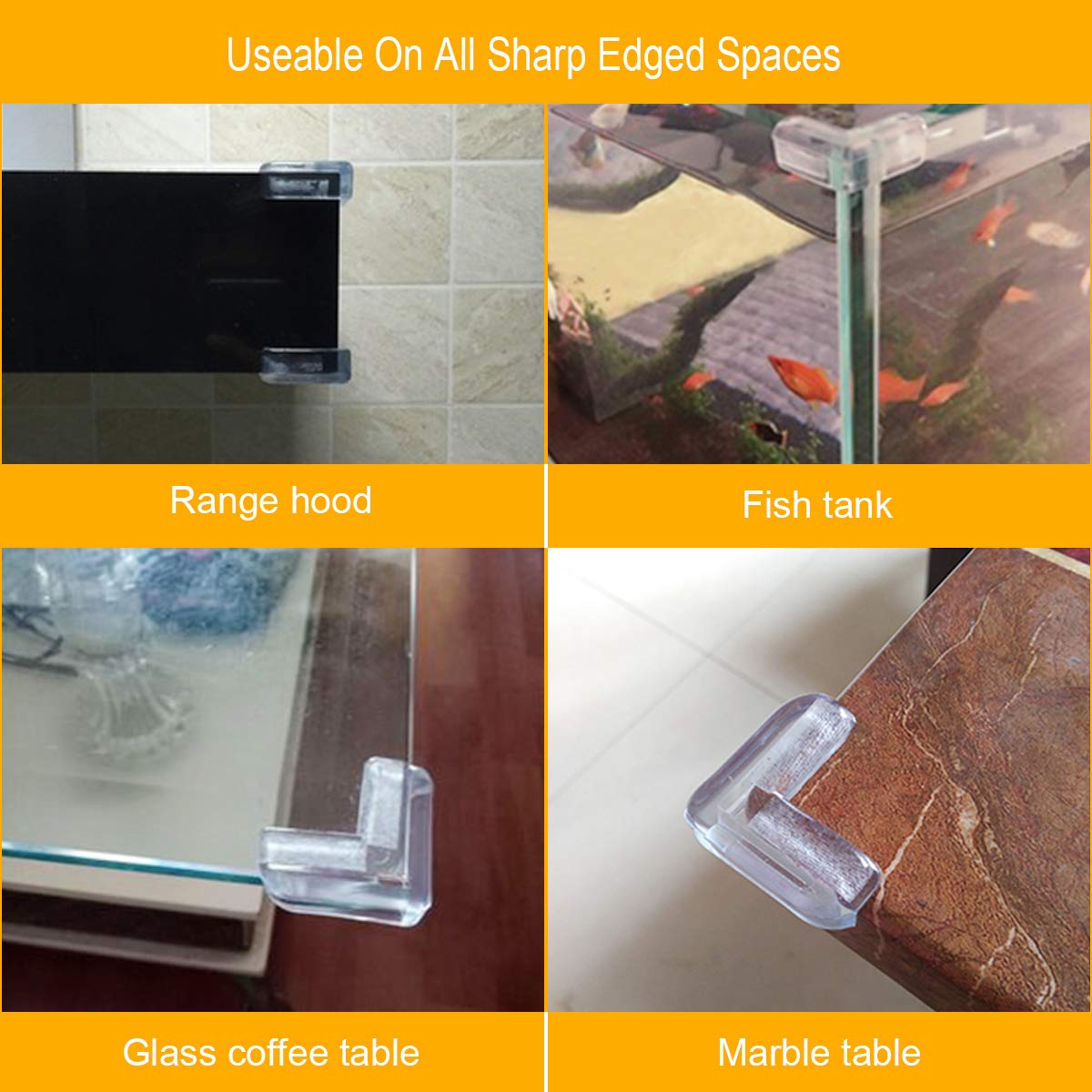 Clear Corner Guards(12 Pack),Table Corner Protectors,Clear Edge Safety Bumpers,High Resistant Adhesive Gel,Corner Protector for Baby,Kids,Furniture,Cabinet,Glass,Coffee Table,ect.