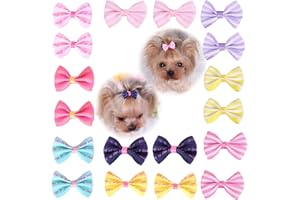 Lopsity 18PCS Dog Hair Bows Hairpin Hair Clips Pet Cat Puppy Dog Hair Clips Small Bowknot Hair Bows with Clips Cuter and bett
