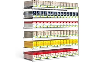 RIYIFANRONG 10 Pack Cigarette Display Holder, Retail Store Automatic Cigarette Pusher Tray Tobacco Display Stand Rack，supermarket Cabinet Matchbook Divider Display Case, Decorative Transparent Floating Shelf