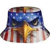 American Flag America Bucket Hat,Casual Fisherman Cap Golf Boonie Hats Travel Beach Sun Hat for Women Men