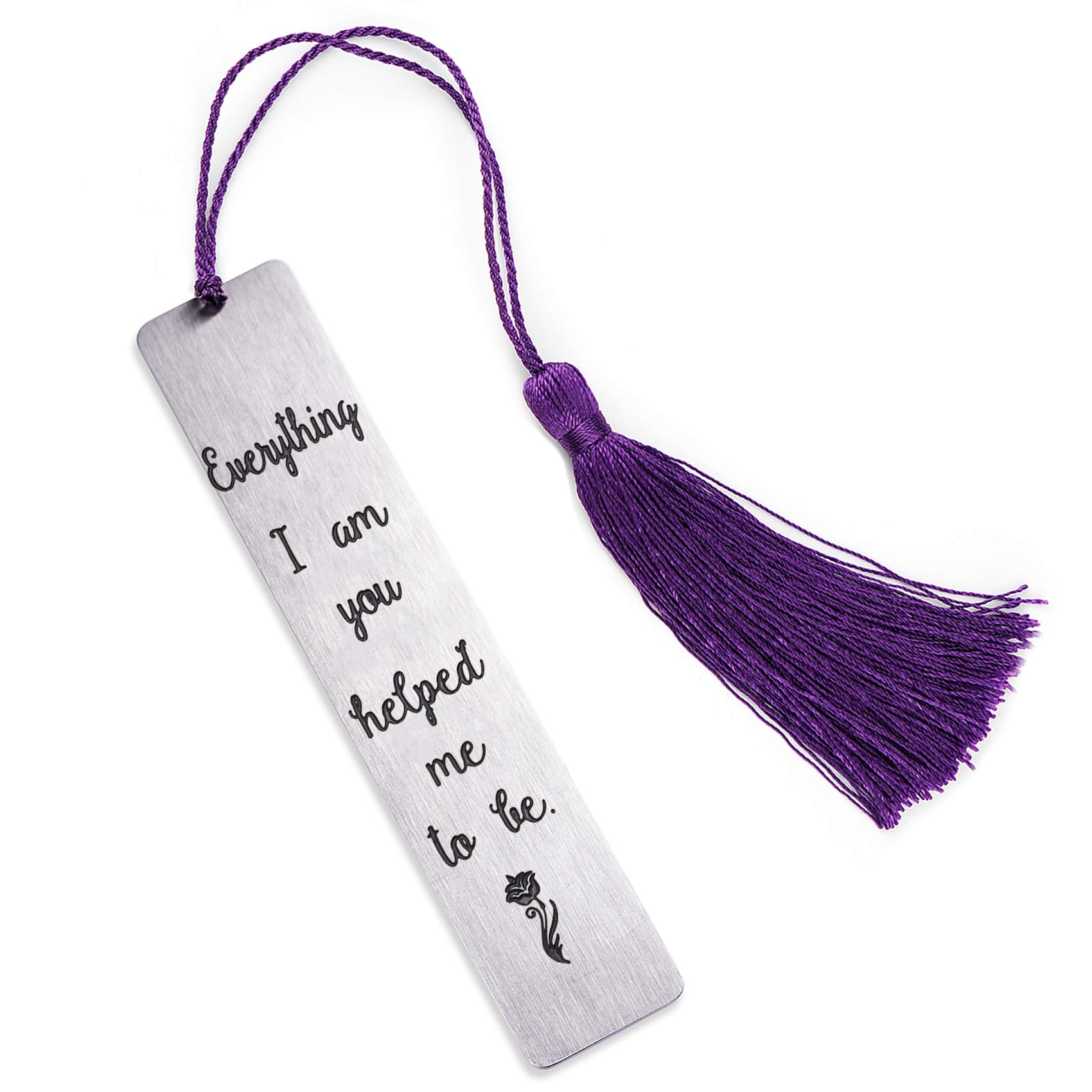 Mom Bookmark Mother Christmas Gifts from Daughter Son Remember I Love You Mom (Everything I am You Helped Me to Be)