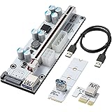 BEYIMEI PCI-E 1X to 16X VER010-X Riser Card with M.2 to PCI-E X1 NGFF Slot Adapter Card,for Bitcoin Crypto Mining Ethereum Mi