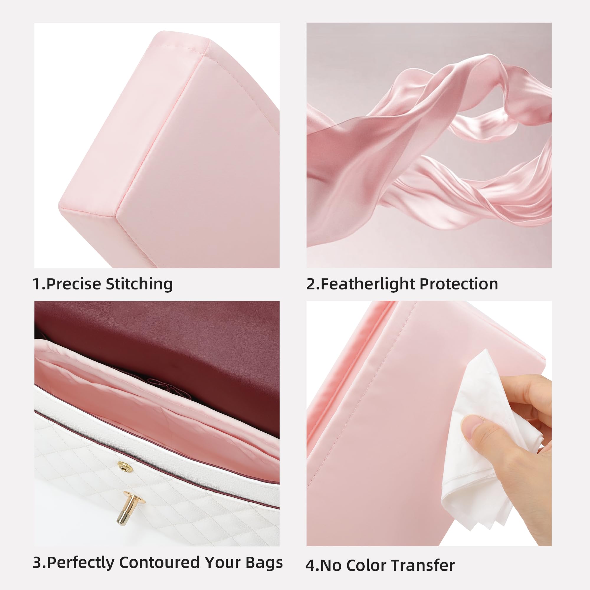 DGAZ Purse Organizer Insert，Silk Bag Organizer，Luxury Handbag & Tote Shaper Fits Chanel CF Bags