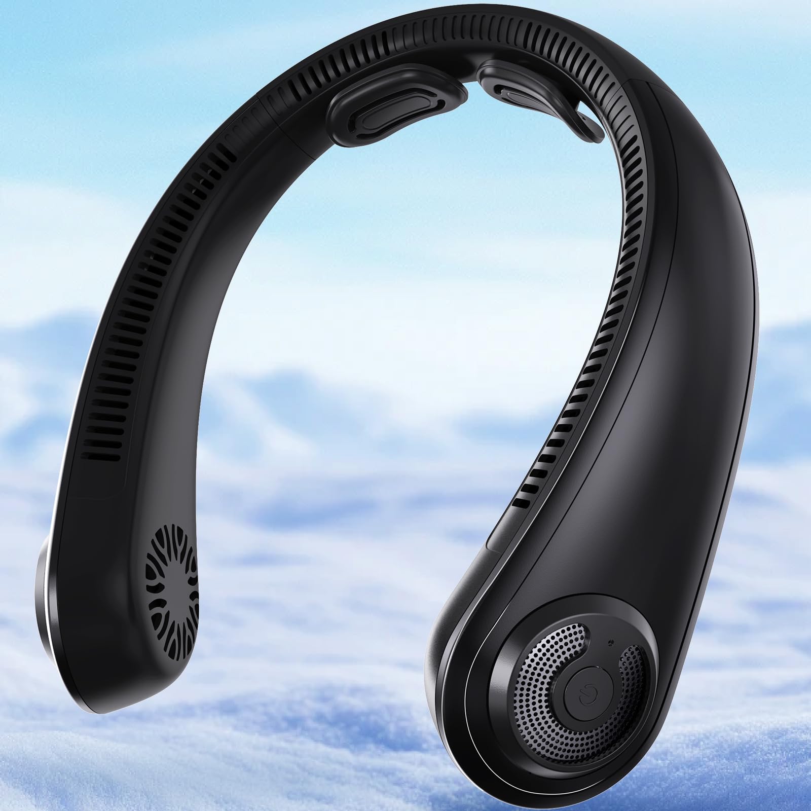 Photo 1 of Neck Fan - Portable Personal Cooling Bladeless Around the Neck Fans that Blow Cold Air Rechargeable with 5 Speeds, Neck Support for Hot Flashes, Disneyland, Travel, Cooler Gift for Women Men