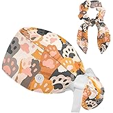 IROLSKDNFH Women’s Working Cap with Button and Ribbon Tie, Long Hair with Hair Band Cute Koala in Tree Ice Cream Watermelon