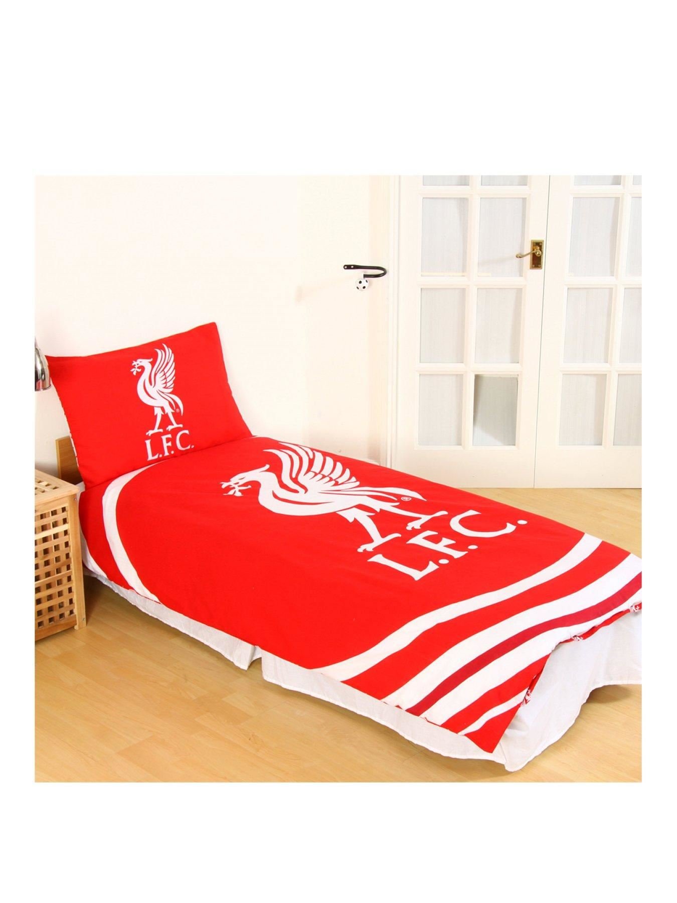 OFFICIAL Liverpool FC FOOTBALL Duvet Bedding Quilt KOP BED SET Single Reversible - LIV RED SINGLE, (PULSE, SINGLE)