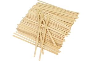 EVYIENEN 1000PCS Wooden Coffee Stirrers Sticks 5.5inch Disposable Biodegradable Natural Round-End Birch Wood Stir Sticks Eco-Friendly Drink Stirrer for Coffee Bar