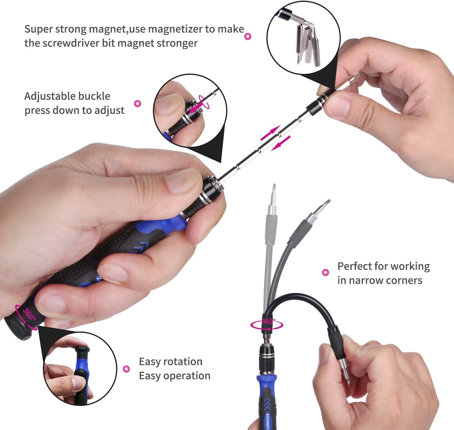 140 IN 1 Precision Magnetic Screwdriver Set for Computer, Professional Screen Repair Kit for iPhone, Samsung, Small Impact Screw Driver Set for HP Laptop, Asus PC, Glass,Ps4, Electronic DIY Hand Tools: Home Improvement