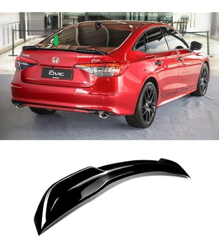Glossy Black Shark Fin Roof Spoiler For 2006-2011 Honda Civic Sedan 4D 2 thumbnail image