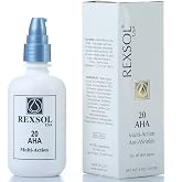 REXSOL 20 AHA Multi-action Anti-Wrinkle Cream | With Vitamin E, Algae Extract, Ginseng Extract, Calendula Extract, Caviar Extract | Diminishes appearance of fine lines &amp; wrinkles. (120 ml / 4 fl oz)