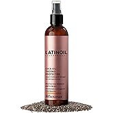LATINOIL Chia Oil Heat Protectant Spray For Hair - Hair Thermal Protection Shield From Heat - Leave In Conditioner - Anti Frizz Moisturizer (8 Oz)