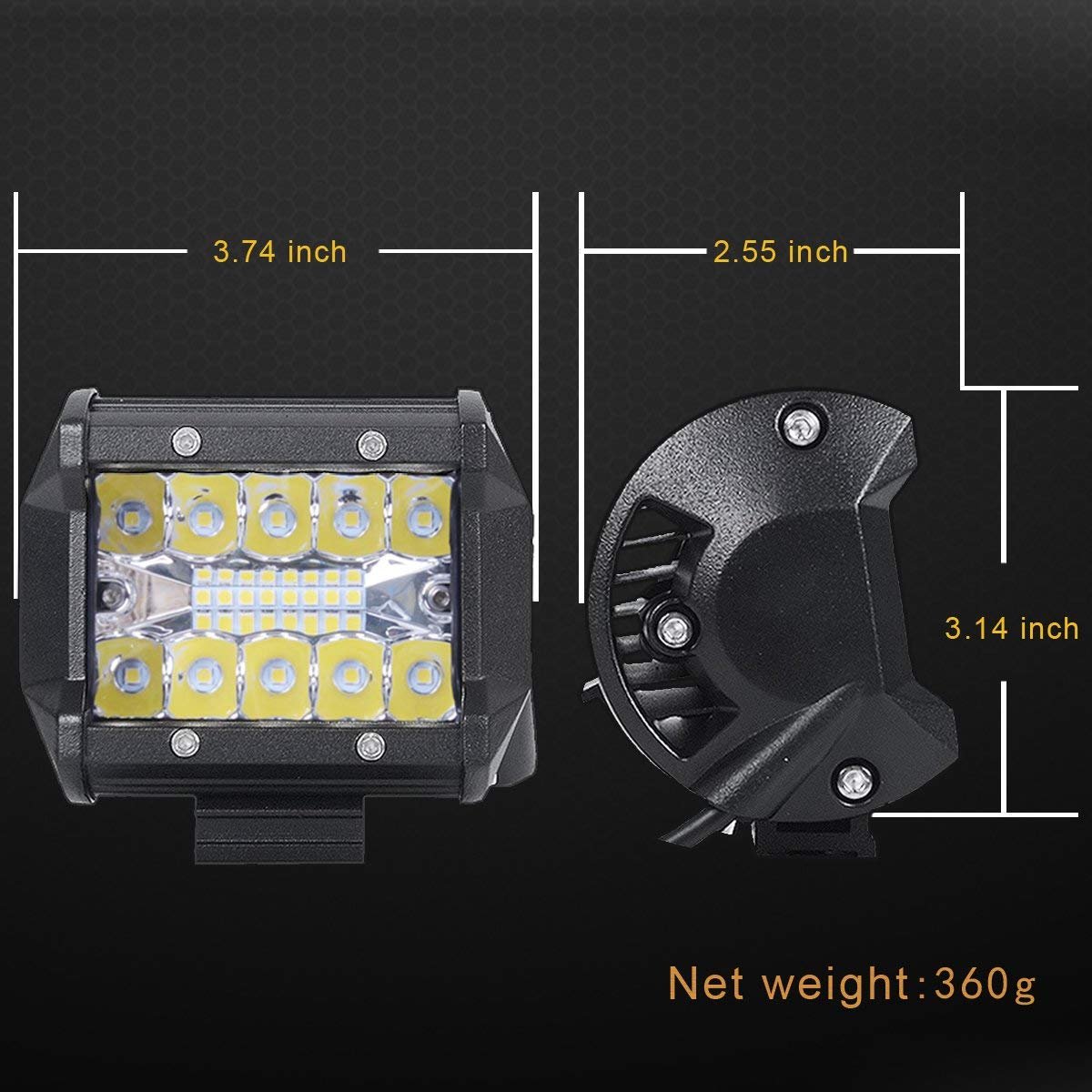 108W barco,moto tractor todoterreno Faro de Led,JieHe 2PCS Faros Led