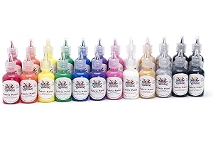 S&S WORLDWIDE Color Splash! Dimensional Fabric Paint Assortment, 1-oz. (Pack of 24)