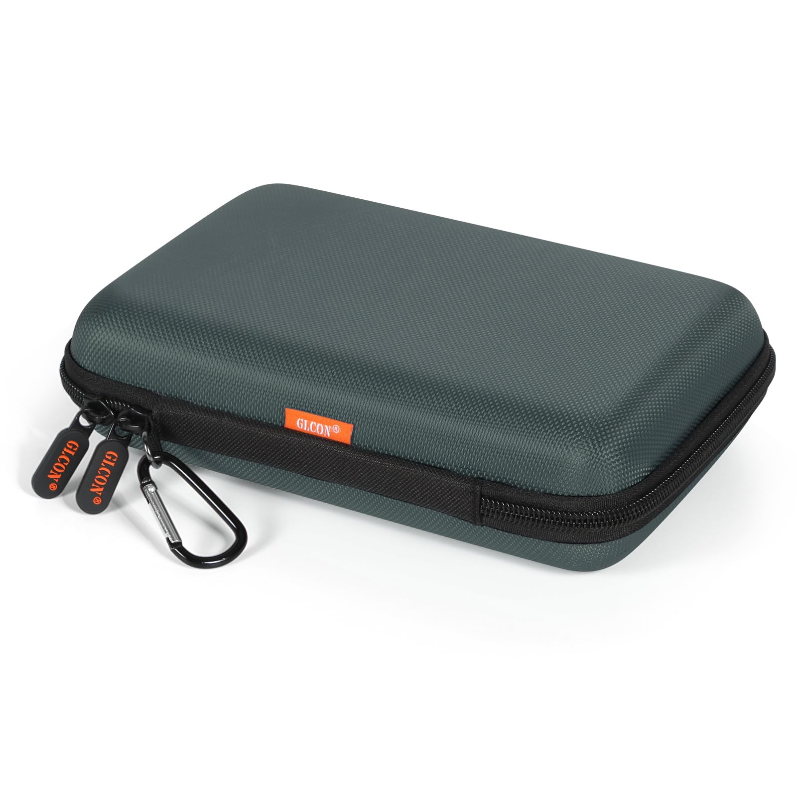 Photo 1 of Shockproof Hard Shell Case - Large Electronic Organizer Carrying Case for External Hard Drive, Power Bank, Charger, Battery, GPS, Cell Phone - Portable Storage Pouch Bag Travel Case - Grey Blue