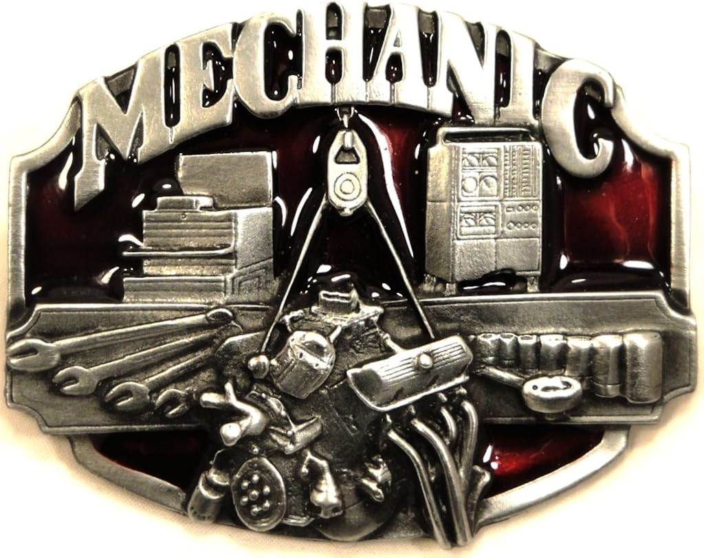 MECHANIC ENGINE BLOCK Metal Belt Buckle Clothing