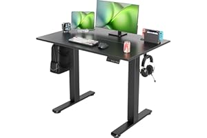 Seang Electric Standing Desk Adjustable Height, 40 x 24 Inch Sit Stand Desk with T-Shaped Frame, 3 Memory Presets & Cable Man
