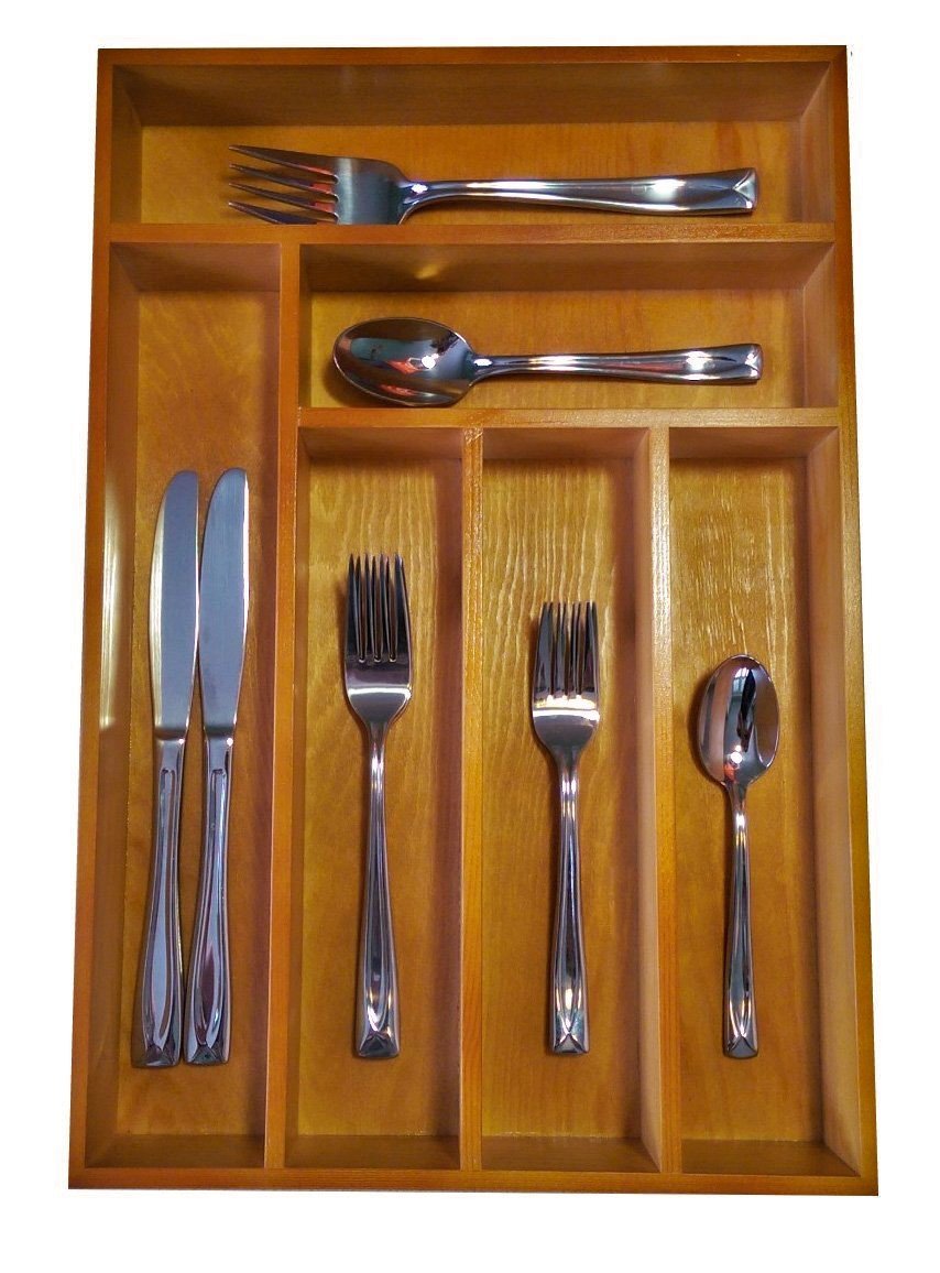 Drawer Organizer This Durable Wood Cutlery Tray Is Large Enough for