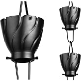 Monarch Rain Chains Aluminum Akira Black Rain Chains for Gutters &ndash; 8.5 ft Black Decorative Rainchain Outdoor Durable Heavy Duty Gutter Chain Downspout, Modern Rainchains for Outside
