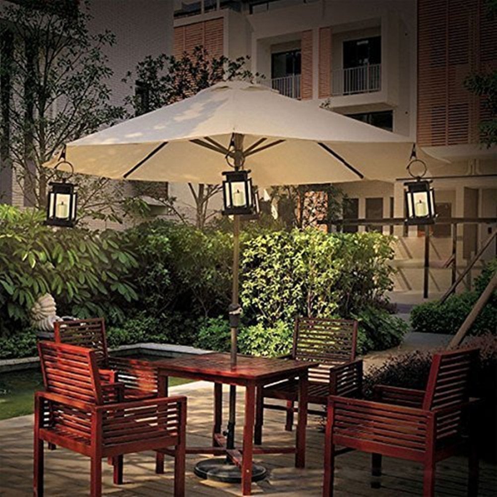 Meio Solar Mission Lantern, Hanging Solar Lantern,Solar Powered Waterproof Hanging Umbrella Lantern Candle Lights, Lighting & Decoration(4 Pack)