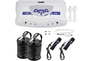 veicomtech Dual Ionic Foot Bath Detox Machine, ion Detox Foot Bath Spa Cleanse System for 2 Users with MP3 Music Player, 2 Array, 2 Wrist Band, 5 Liners