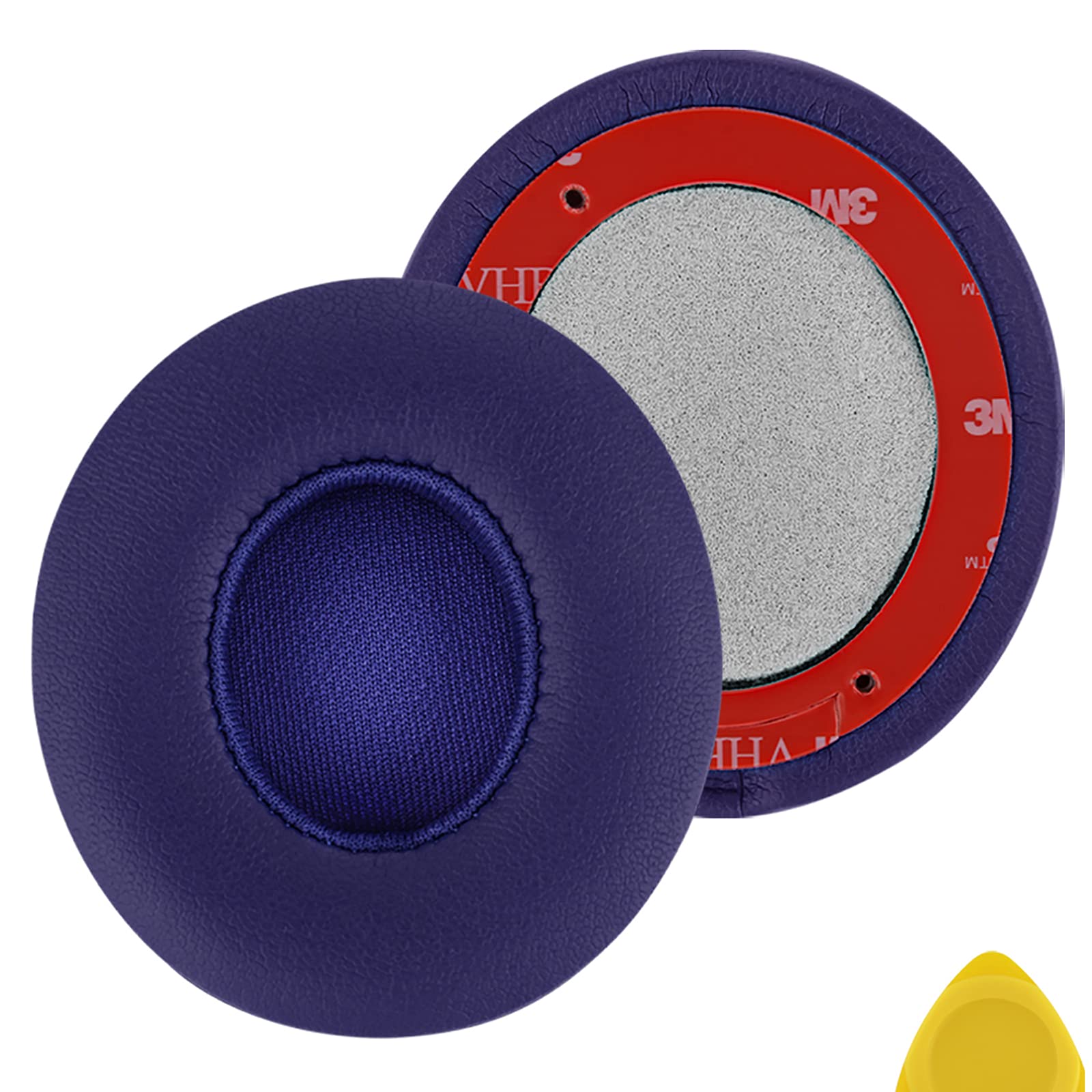 Geekria Replacement Ear Pads for Beats Solo 2 (B0534) & Solo 3 (A1796) Wireless On-Ear Headphones Ear Cushions, Repair Parts (Pop Indigo)