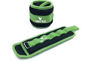 VIRTEE Ankle/Wrist Weights for Women, Men, Kids - Arm Leg Weights Set with Adjustable Strap - Running, Jogging, Gymnastic, Physical Therapy, Fitness - Choice of 1 lb 2 lbs 3 lbs 4 lbs 6 lbs 8 lbs 10 lbs