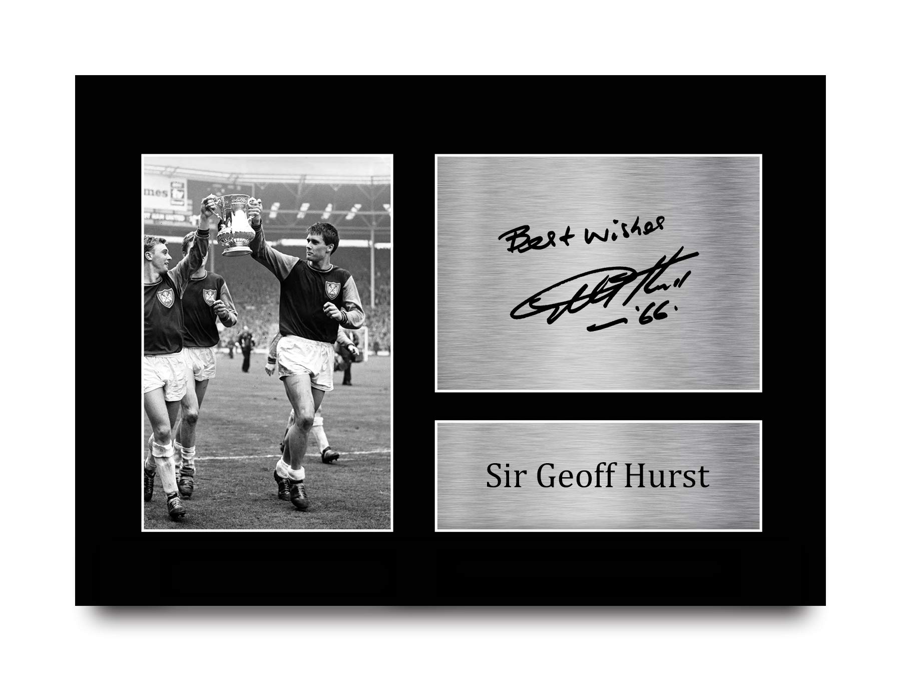 HWC Trading A4 Geoff Hurst West Ham Utd Hammers Gifts Printed Signed Autograph Picture for Fans and Supporters - A4