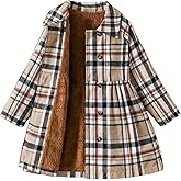 SOLY HUX Toddler Girl's Double Breasted Long Sleeve Trench Coat Teddy Lined Outerwear Winter Pea Coats