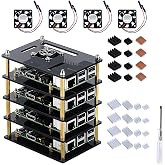 GeeekPi Cluster Case with Cooling Fan and Heatsinks for Raspberry Pi 4B/3B+/3B/2B