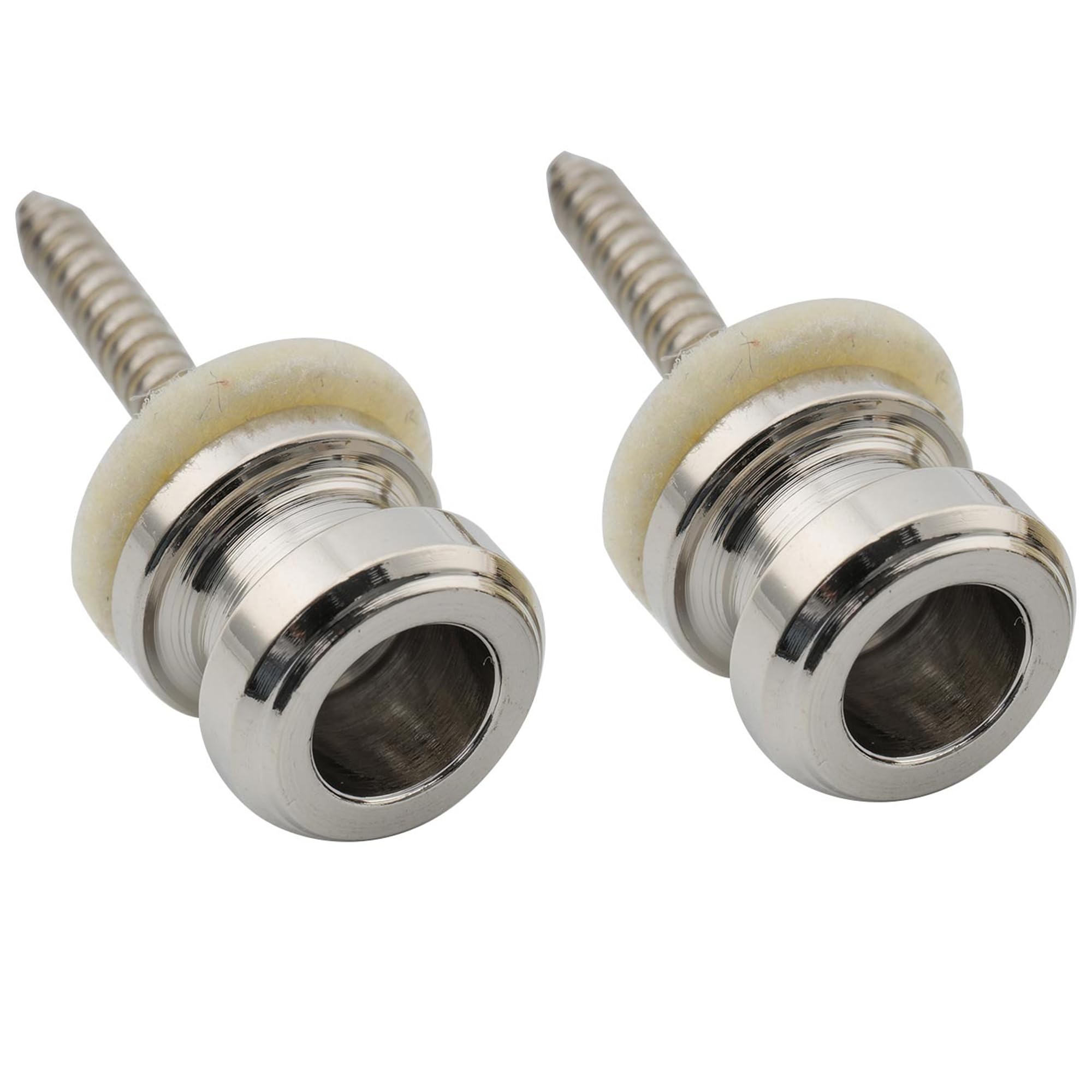 Musiclily Pro 12mm Steel Strap Buttons End Pins for Electric Acoustic Classical Guitar Ukulele, Nickel (Set of 2)