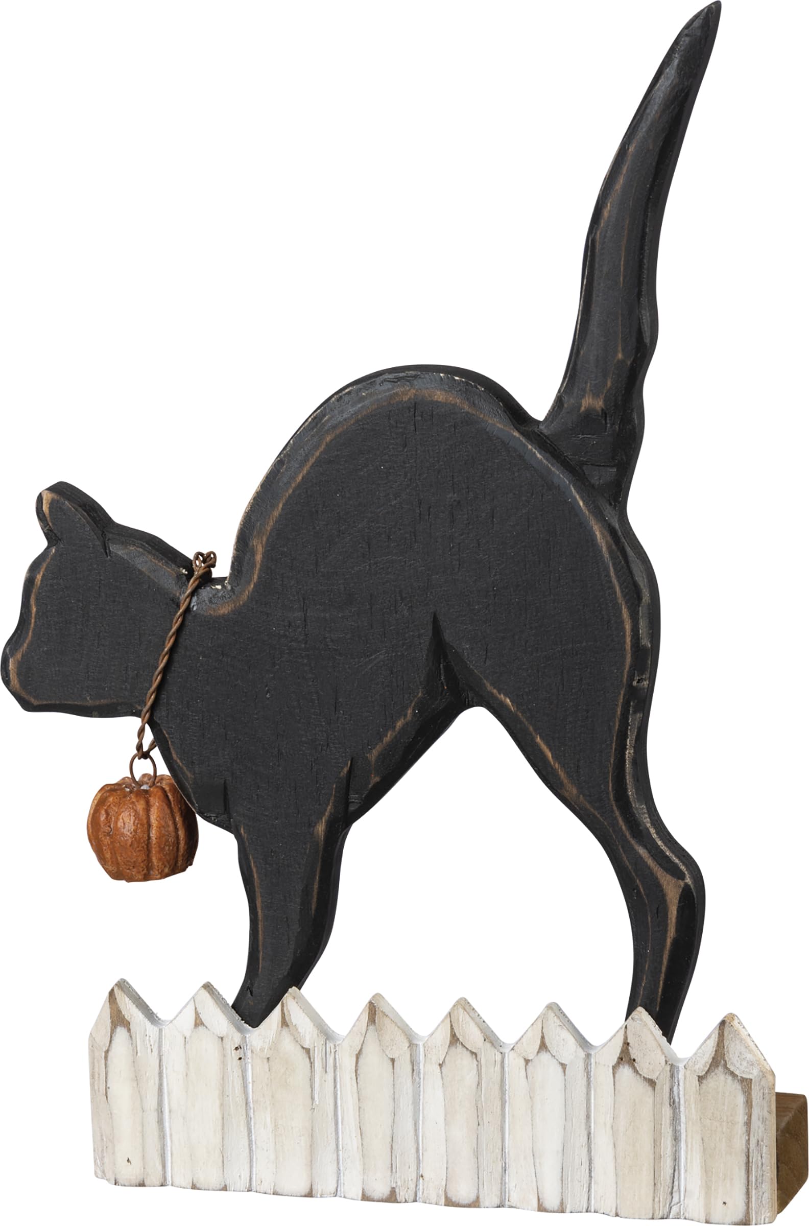 Photo 1 of Primitives by Kathy Halloween Themed Home Décor Sitter Featuring A Black Cat On A Fence