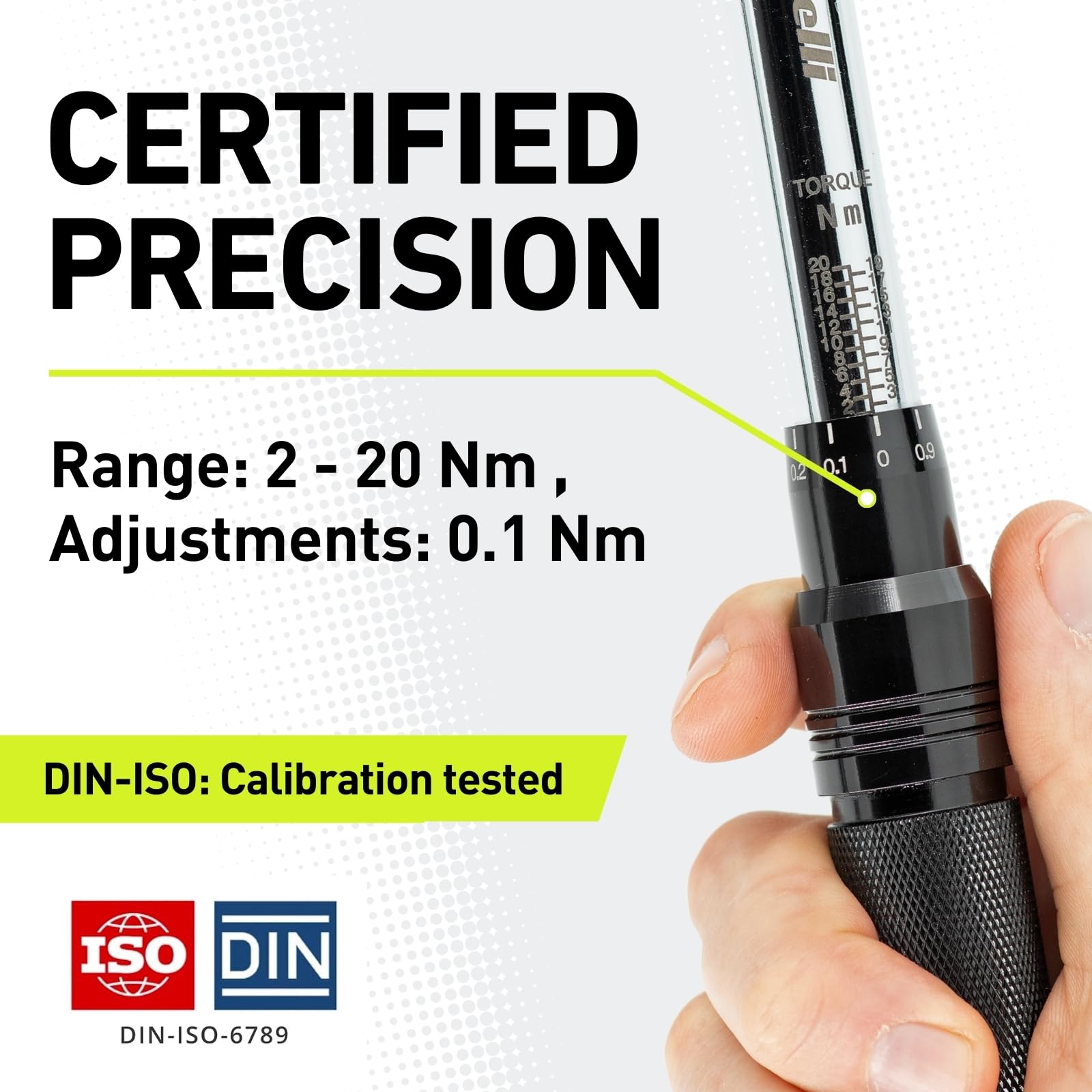 Vibrelli Bike Torque Wrench Set 1/4 Inch Drive 2 To 20nm, 0.1 Nm