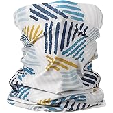 HARFINGTON Summer Cooling Neck Gaiter Sun Protection Face Mask Fishing Neck Gaiter Unisex Sunscreen Breathable Bandana for Fishing Outdoor Sports, White/Black/Yellow