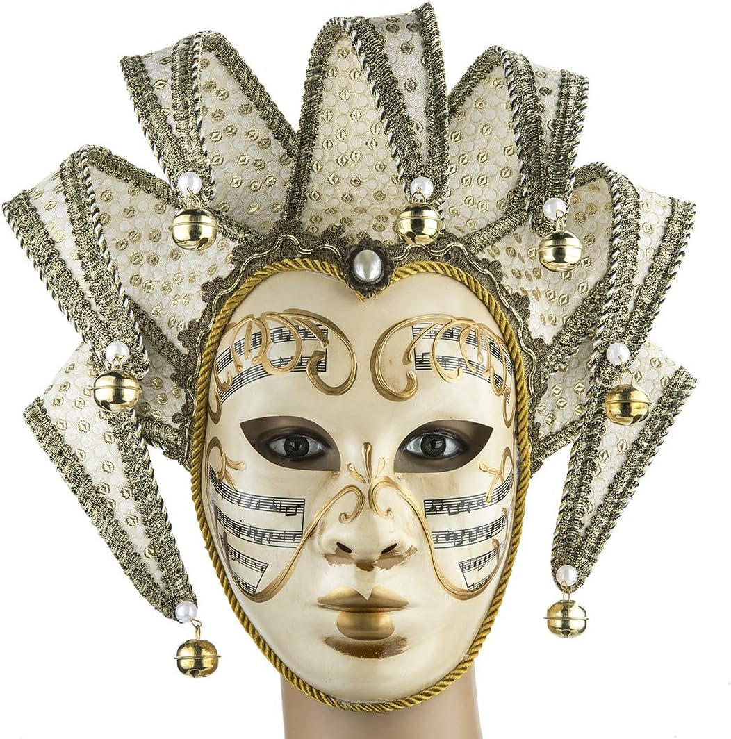 YU FENG Music Jester Venetian Mask Masquerade Mardi Gras Wall Decorative Art Collection