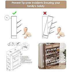 Halitaa Shoe Cabinet with 3 Flip Drawers & 2