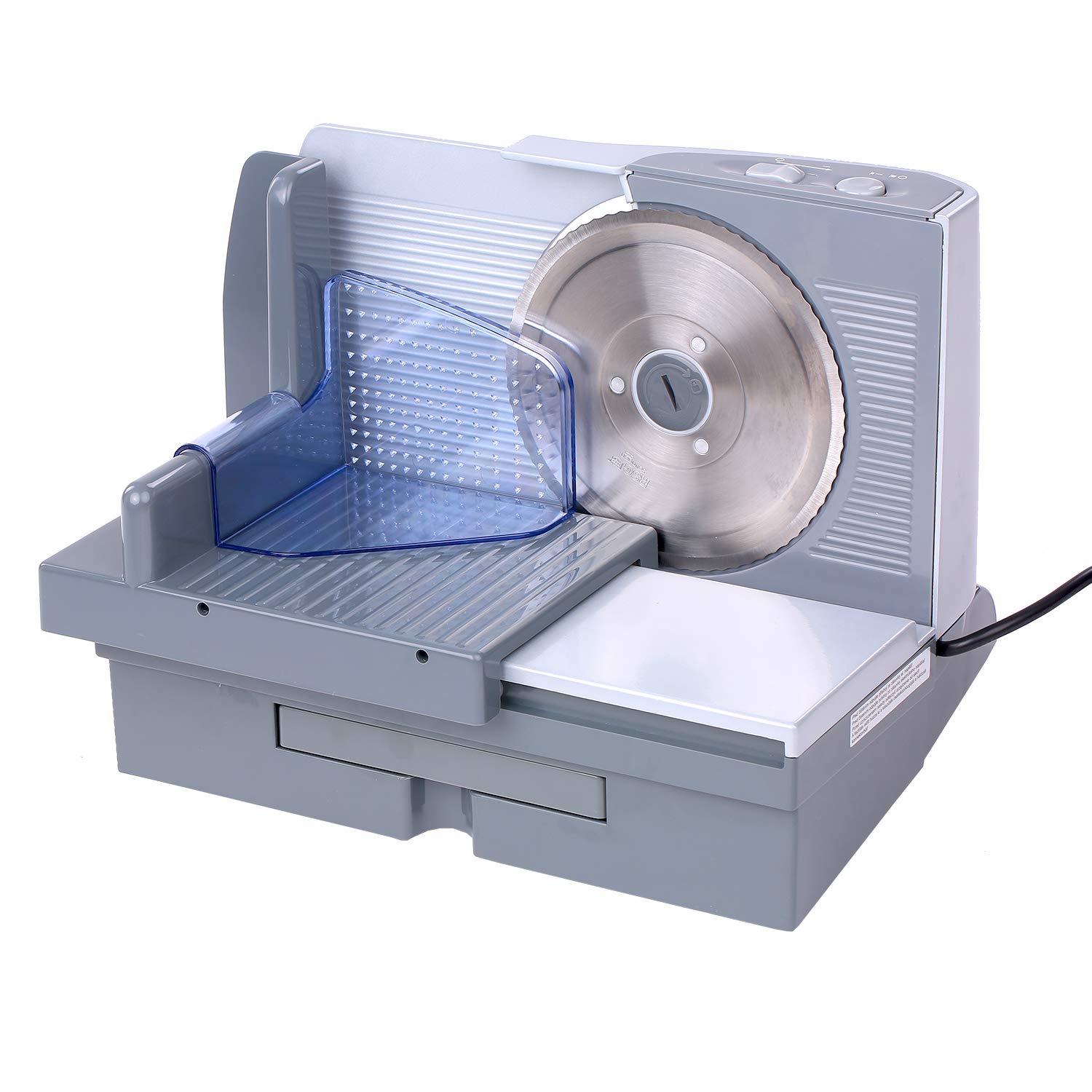 Meat Slicer Electric Deli Food Slicer Safety Lock Button Stainless